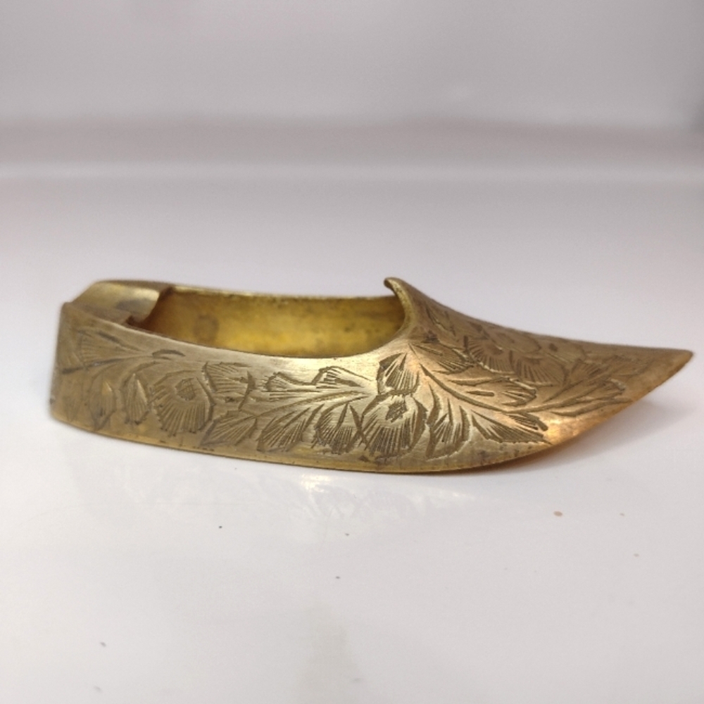 Vintage Ashtray Shoe Shape Brass
